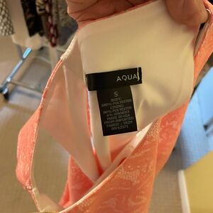 Aqua Peach and White Dress